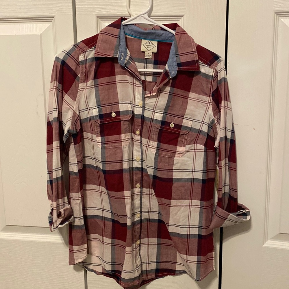 NWT Plaid Button Down